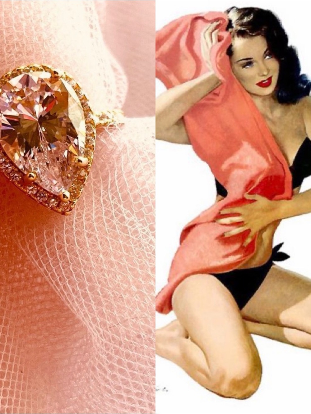 ♥️ 4.5Ct Pink Pear CZ Diamond Halo Engagement Ring 14kt Gold PRICE FIRM